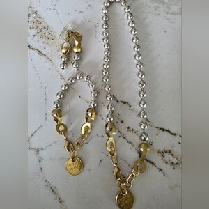 Twisted Silver Elegant Silver and Gold Jewelry Set